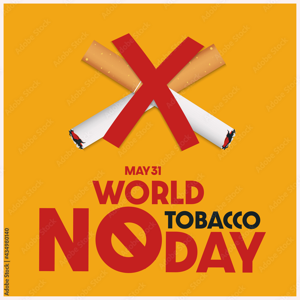 Obraz premium Illustration Of World No Tobacco Day. May 31.