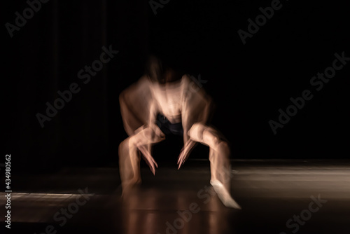 The abstract movement of the dance