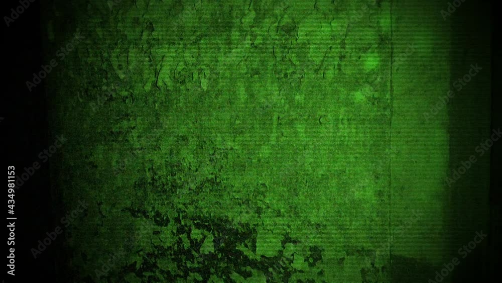 Night Vision Camcorder. Grunge Footage