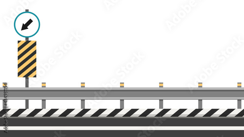 Roadside vector. free space for text. wallpaper. copy space.