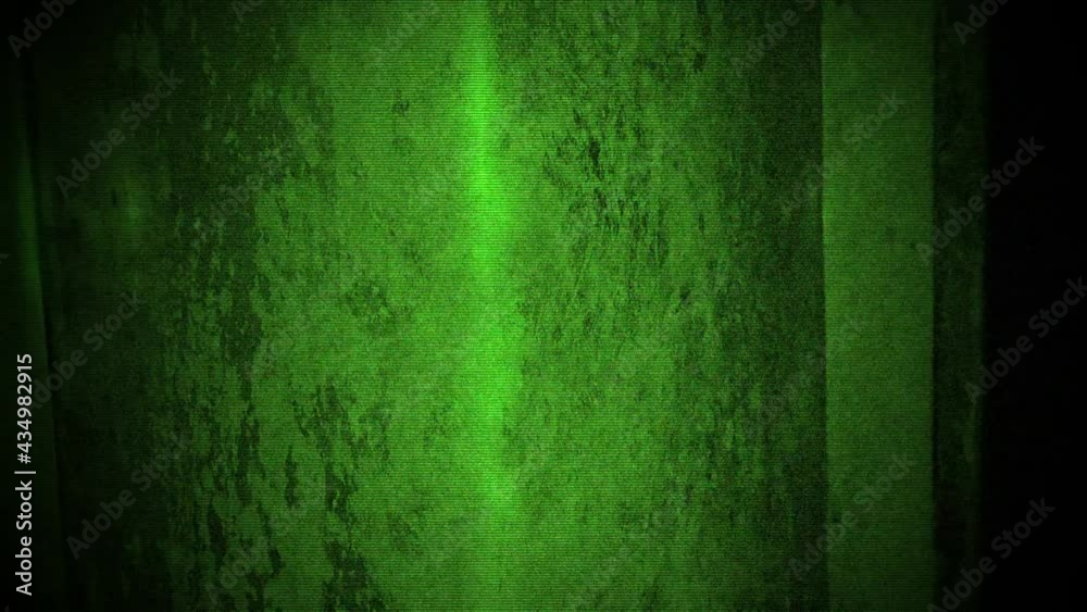 Night Vision Camcorder. Grunge Footage
