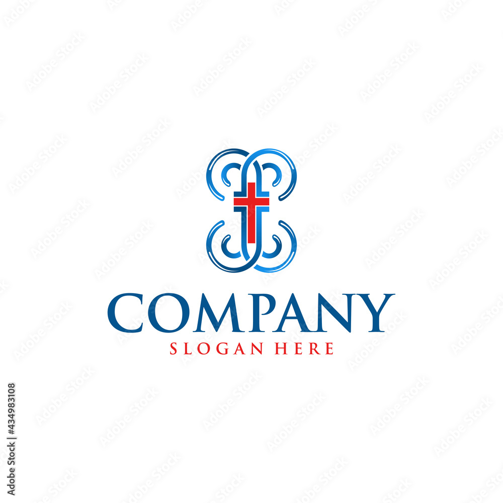 Church Fountain Minimalist Logo Design Church Fountain Minimalist Logo Design