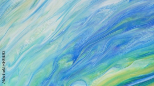 Wallpaper Mural Abstract light pastel streams flow along the plane on a blue background. Marble texture. Fluid art. Liquid abstractions. Torontodigital.ca