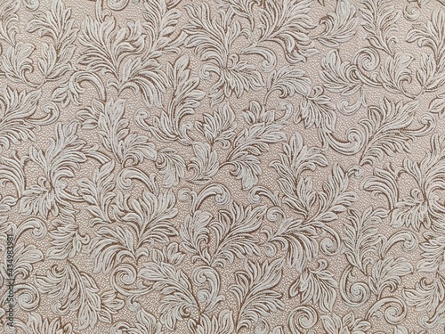Gray beige texture with vegetable pattern