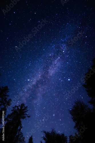 starry night sky with galaxy