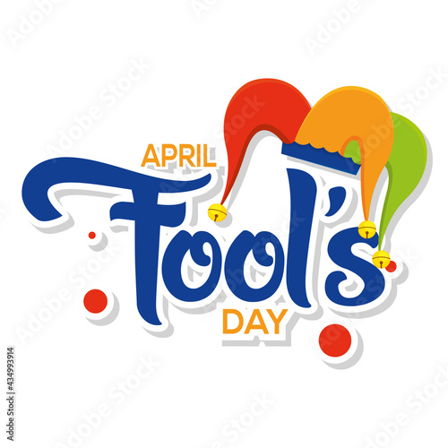 Harlequin hat April fools day Vector illustration