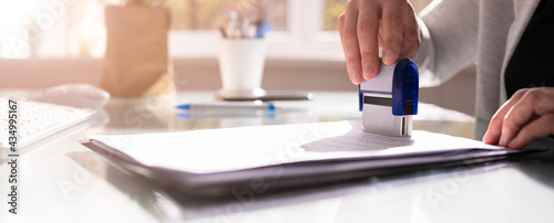 Foto Public Notary Contract Document Stamp