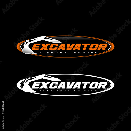 Excavator logo template, Perfect for businesses related to construction