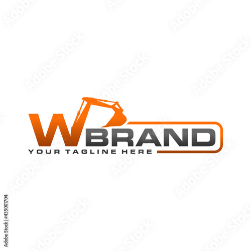 Excavator logo template, Perfect for businesses related to construction