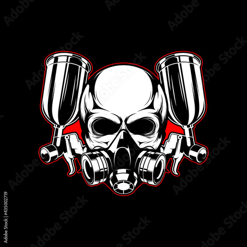 skull auto paint vector