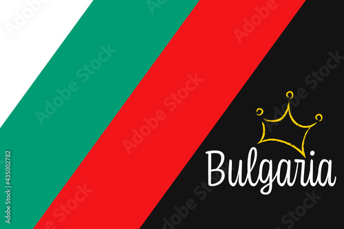 Bulgarian flag, vector illustration
