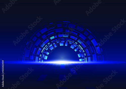 blue light tunnel