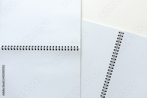 notebooks on white background