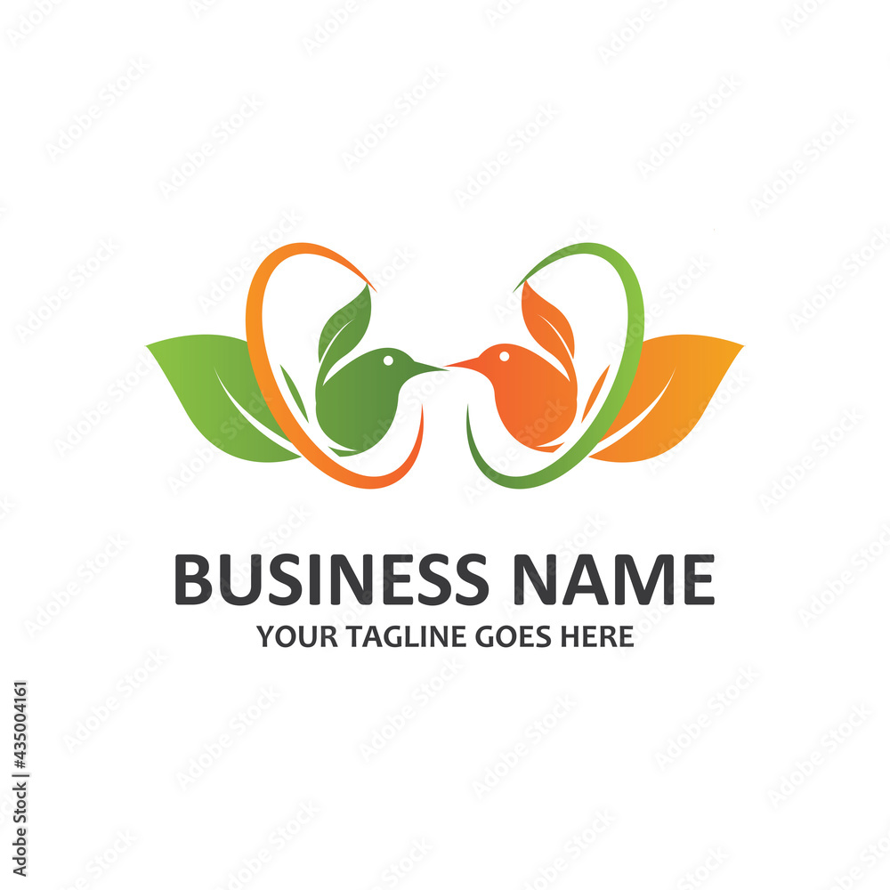 Simple hummingbird symbol vector logo Simple hummingbird symbol vector logo