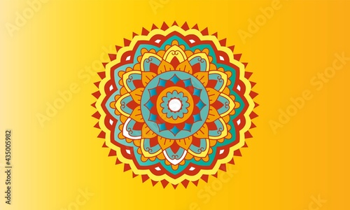 Ornament beautiful card with mandala. Geometric circle element made in vector. Perfect cards for any other kind of design, birthday and other holiday, kaleidoscope, medallion, yoga, india, arabic