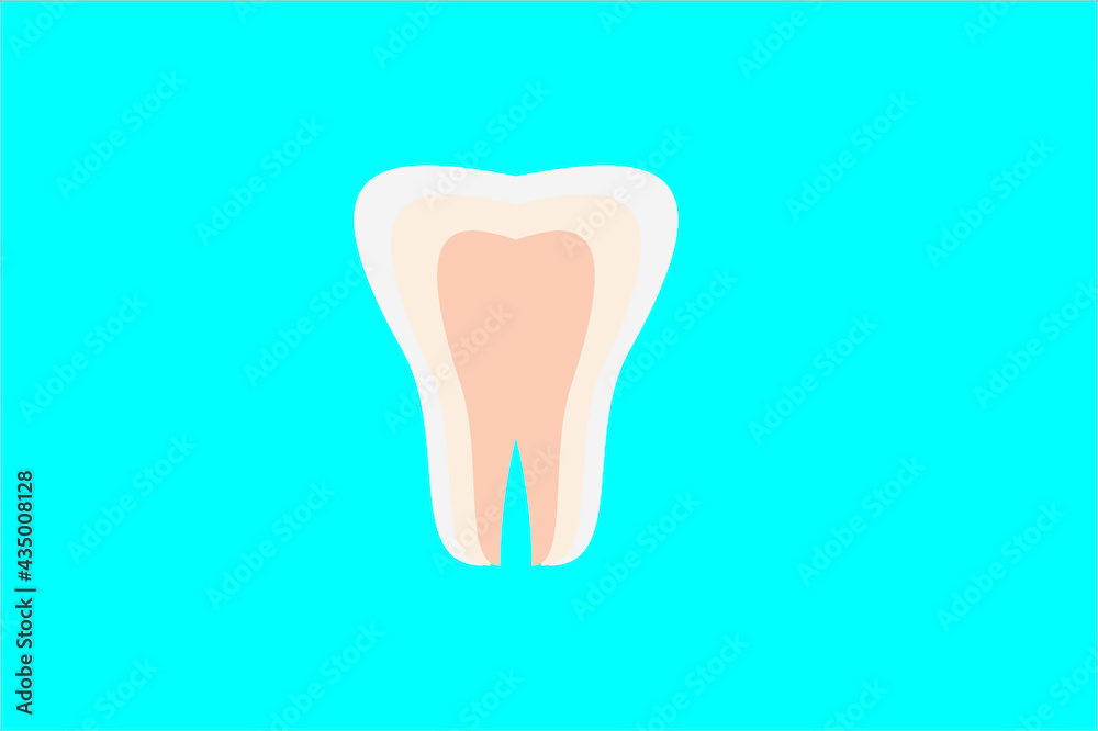 Healthy tooth .Dental care concept, illustration isolated on blue background.Protecting your teeth to be healthy. Healthy tooth .Dental care concept, illustration isolated on blue background.Protecting your teeth to be healthy.