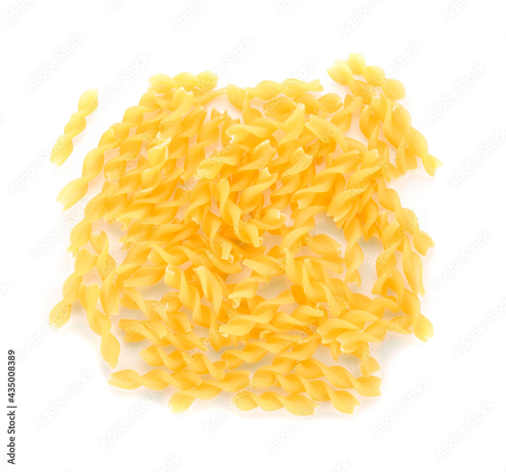 Top view of Pasta isolated on white background Top view of Pasta isolated on white background