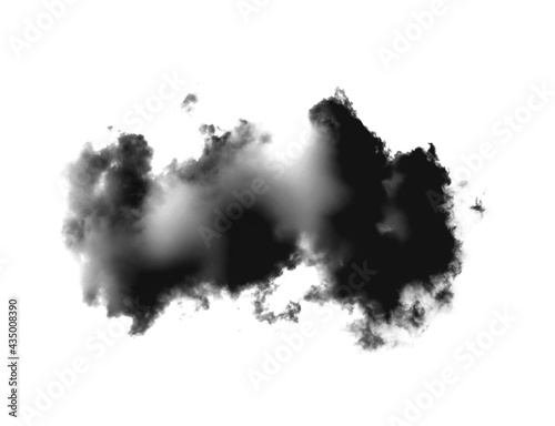Black cloud isolated on white background