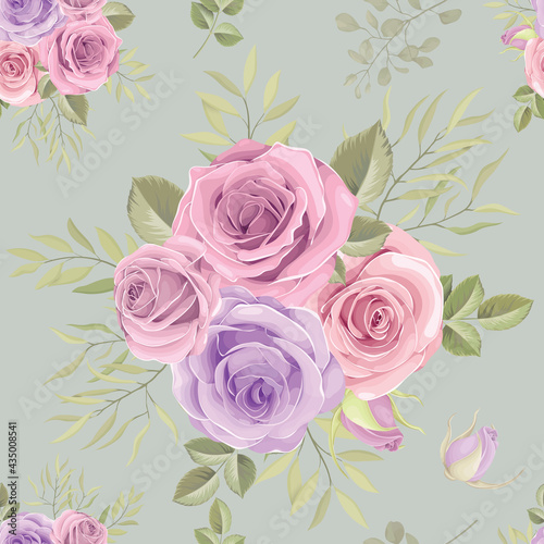 Seamless colorful floral pattern background design