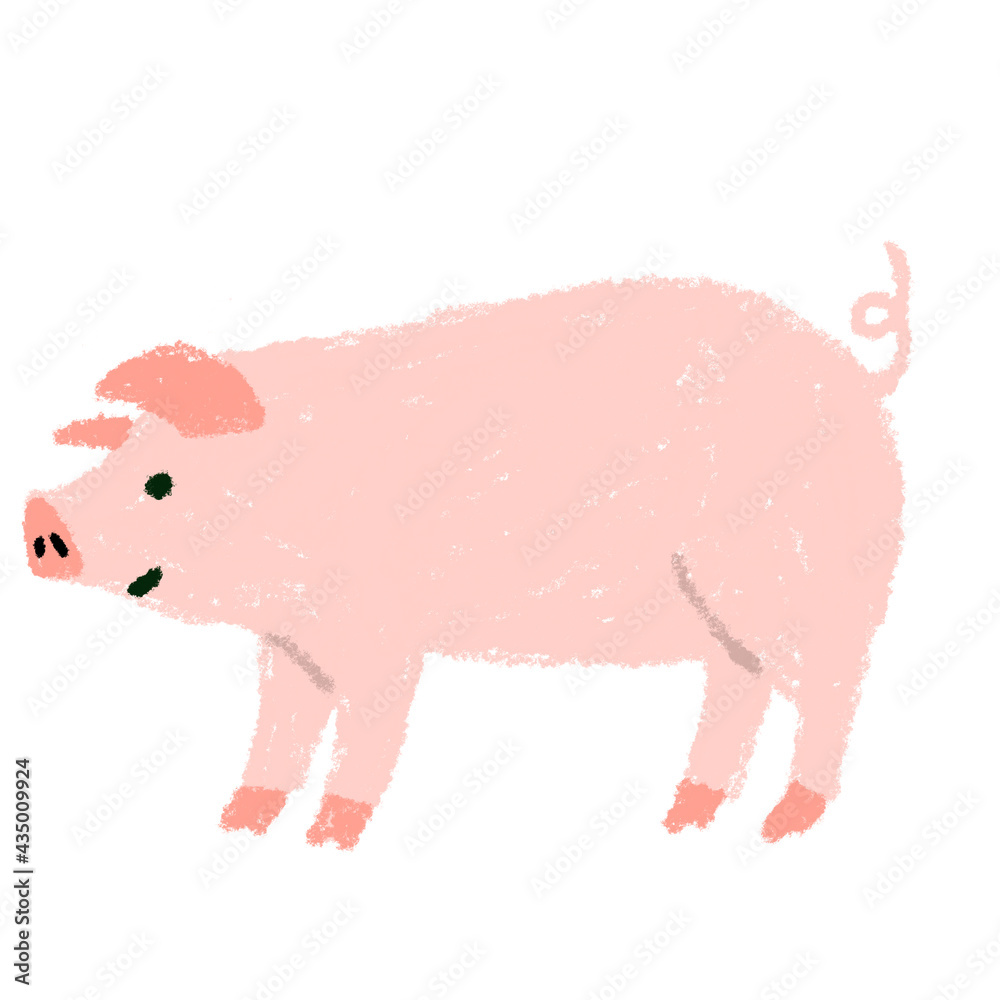 豚 養豚 手書き 素材 イラスト Stock Illustration Adobe Stock