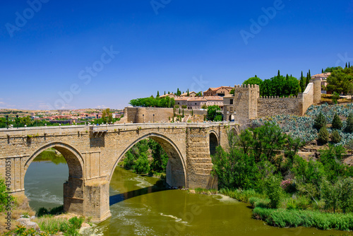 St Martin's Bridge, a medieval bridge across the river Tagus in Toledo, Spain