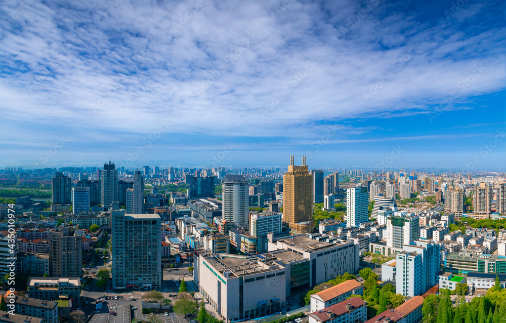 Urban scenery of Jinhua City, Zhejiang Province, China