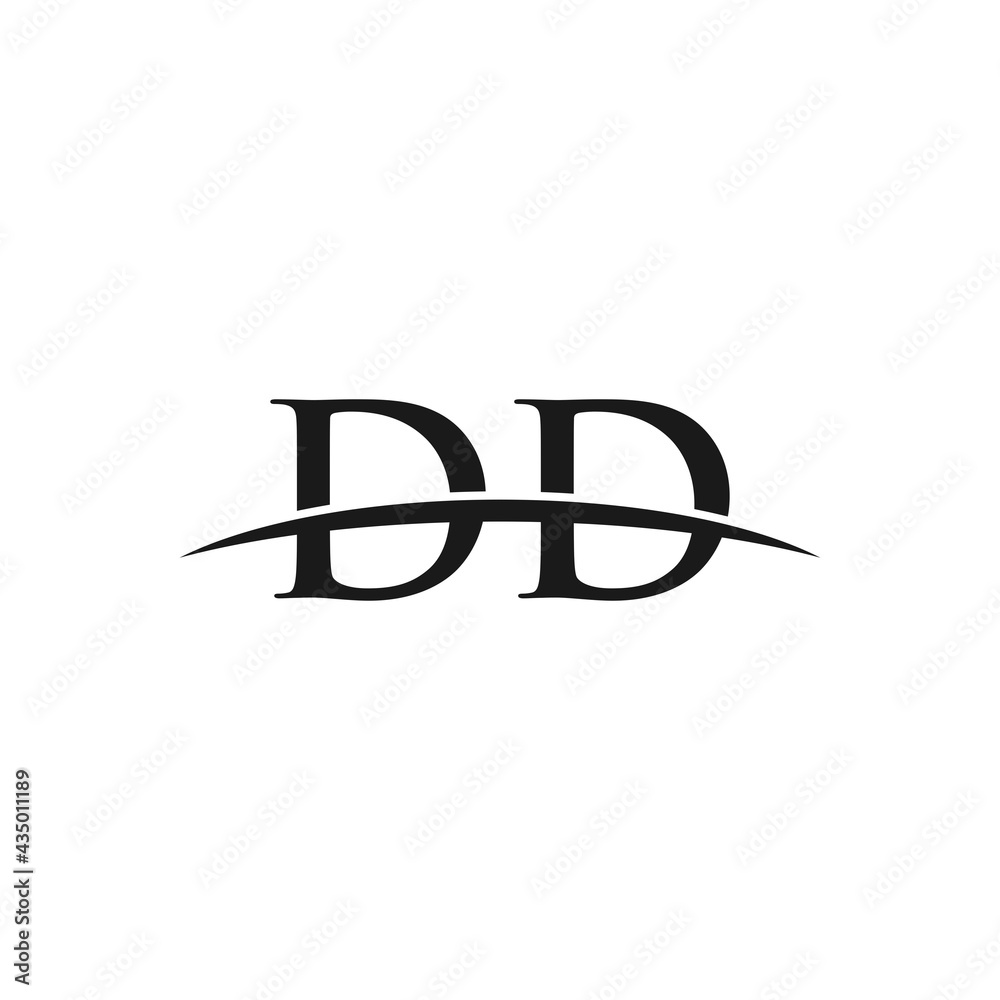 Initial letter DD, overlapping movement swoosh horizon, logo design inspiration company