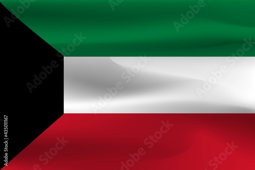 The Kuwait flag is beautifully captured and weighted.