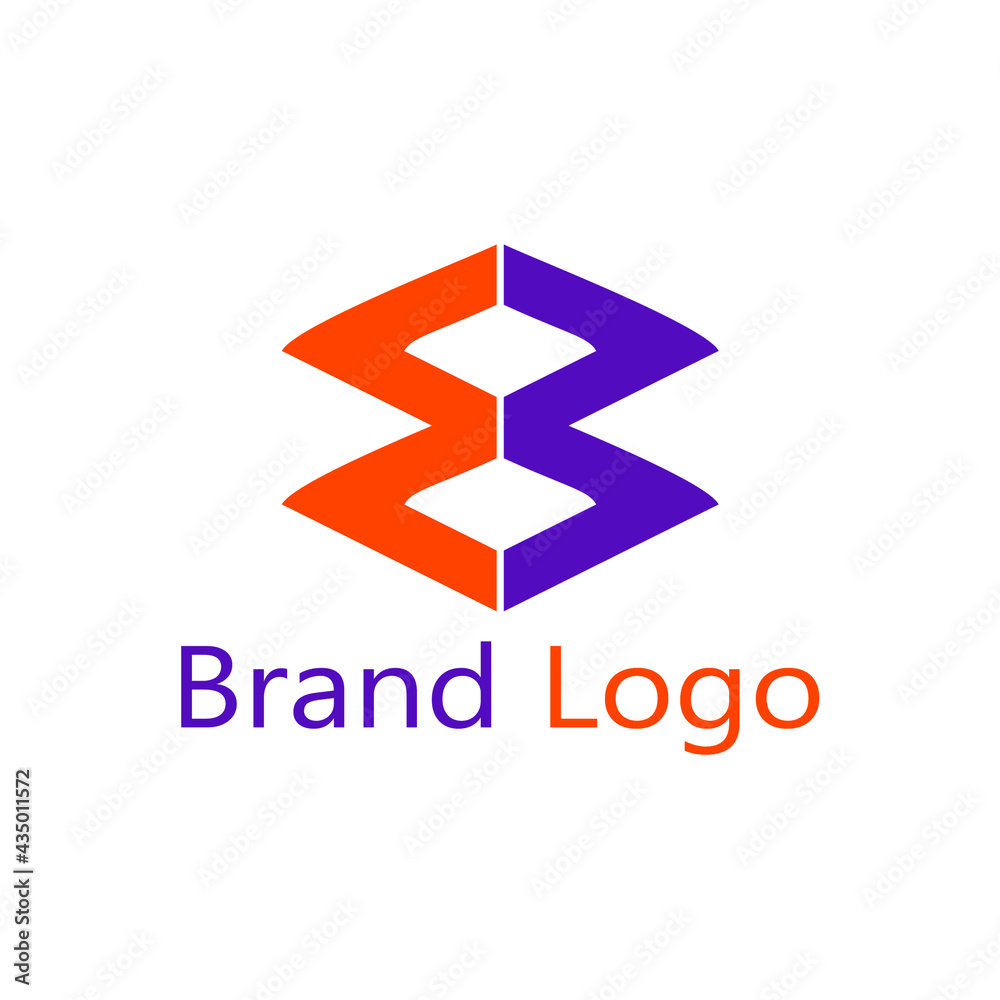 abstract logo forming a figure 8 with a sharp tip abstract logo forming a figure 8 with a sharp tip