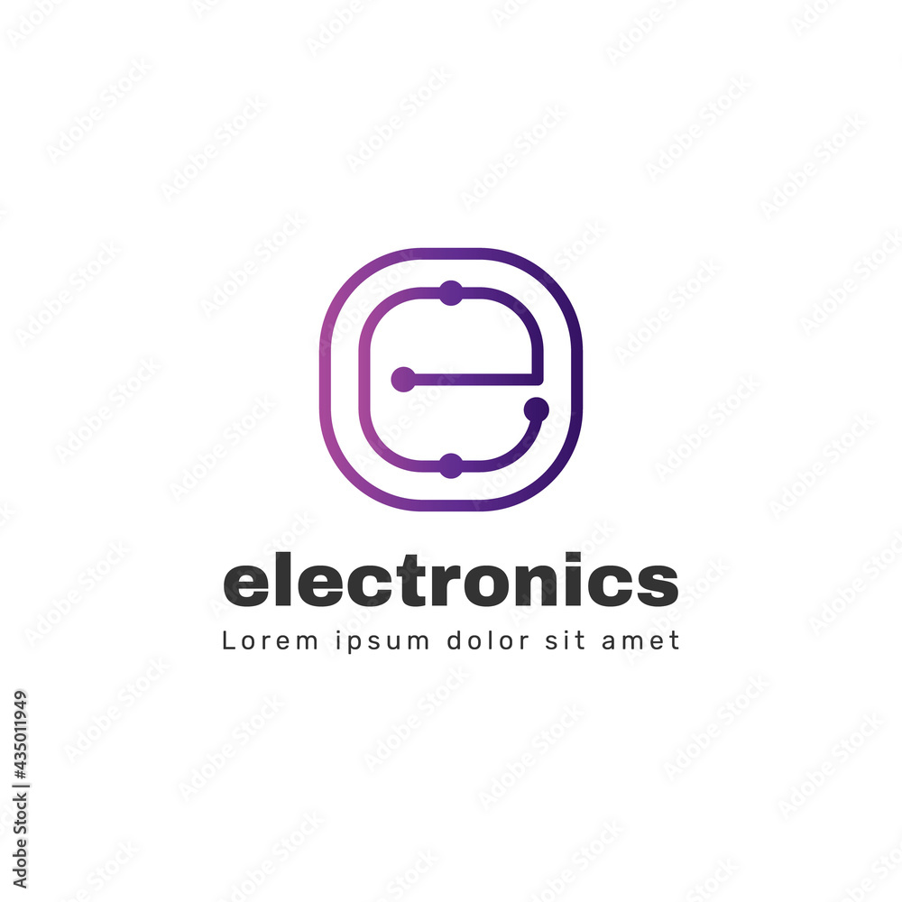 Tech letter e logo icon design template. Simple creative template. - Vector Tech letter e logo icon design template. Simple creative template. - Vector