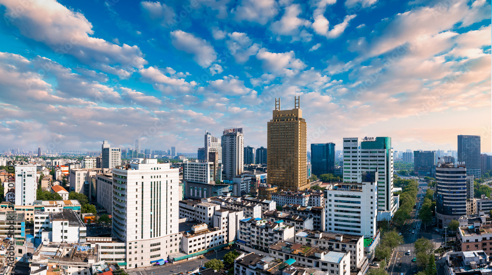 Urban scenery of Jinhua City, Zhejiang Province, China