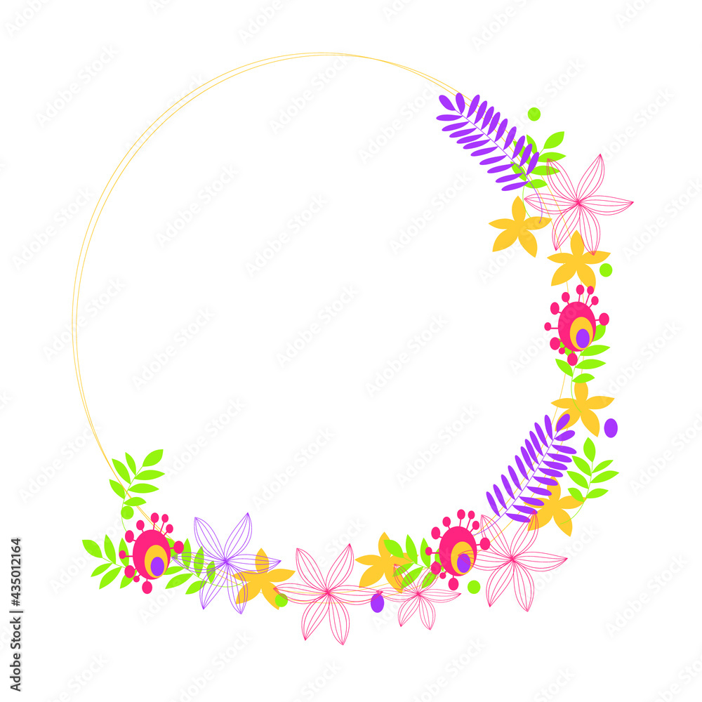  flower vector frame