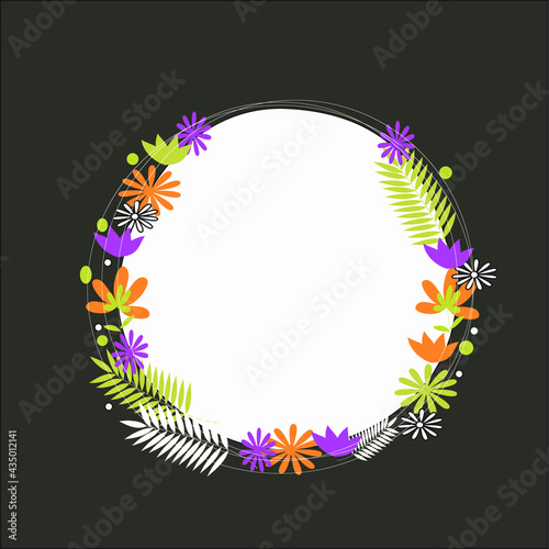  flower vector frame