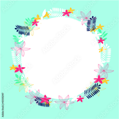  flower vector frame