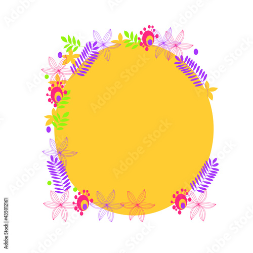  flower vector frame