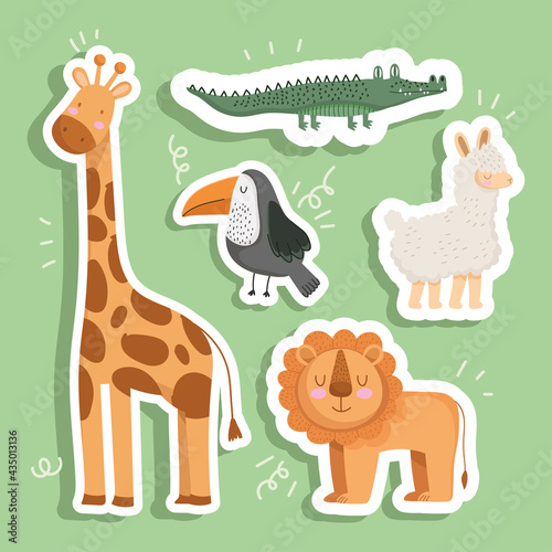 animals sticker set