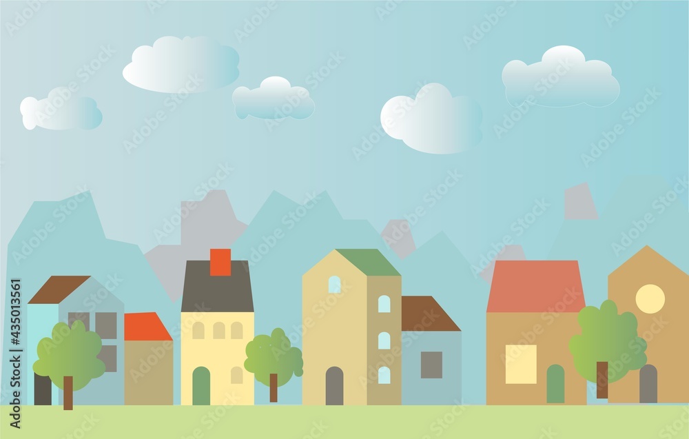 Town and City Vector Illustration