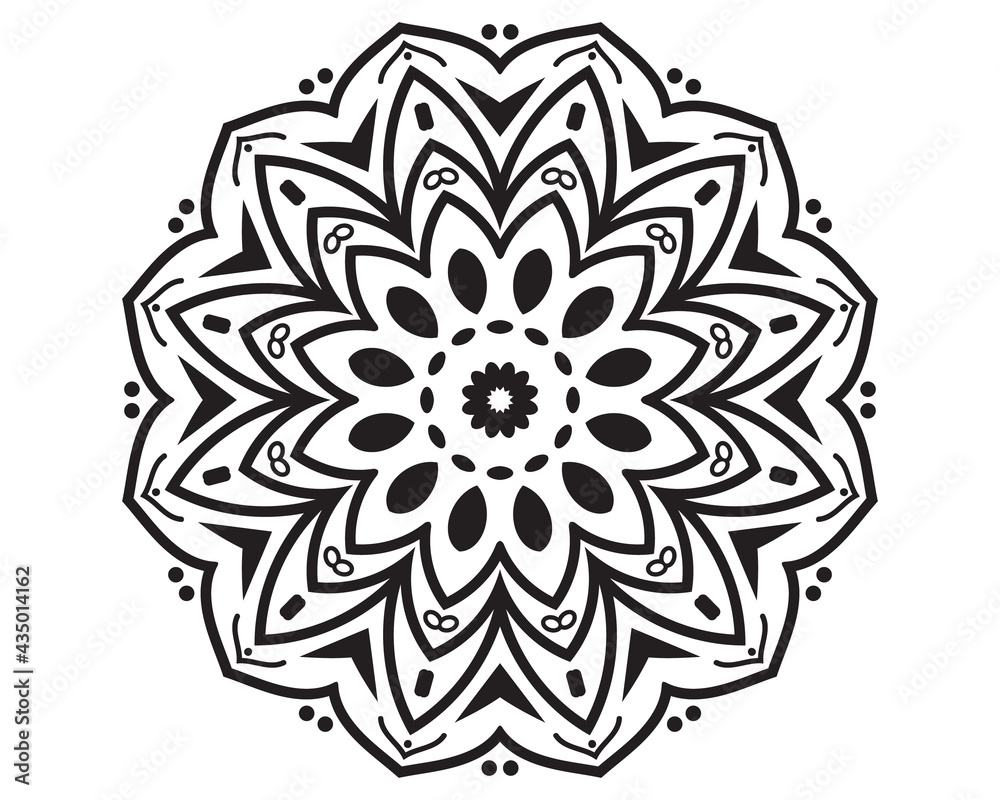 Flower Mandala Design Pattern - Floral Style with Decorative Art