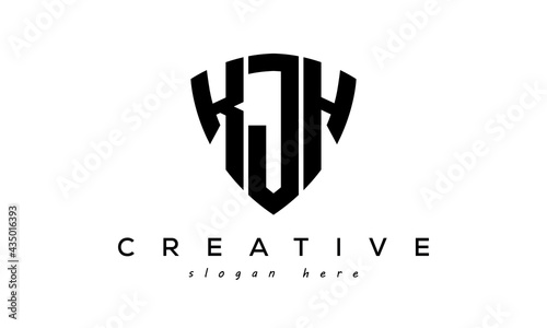 KJH letters creative logo with shield	 photo