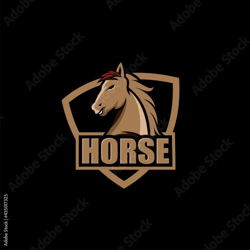 Horse logo design gaming and esport concept or horse mascot logo design