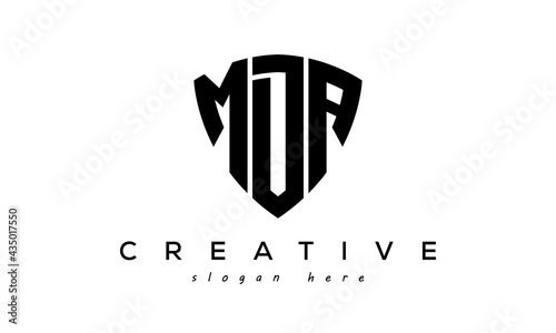 MDA letters creative logo with shield	 photo