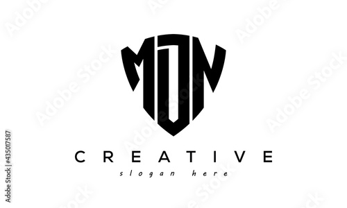 MDN letters creative logo with shield	 photo