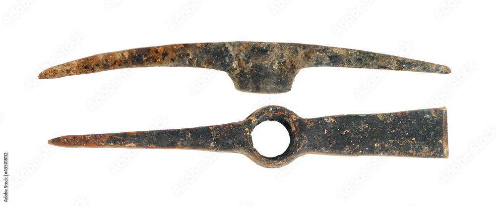 Old pickaxe isolated on white background
Old pickaxe isolated on white background