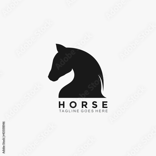 Horse logo design concept simple and elegant 