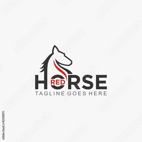 Horse logo design concept simple and elegant 