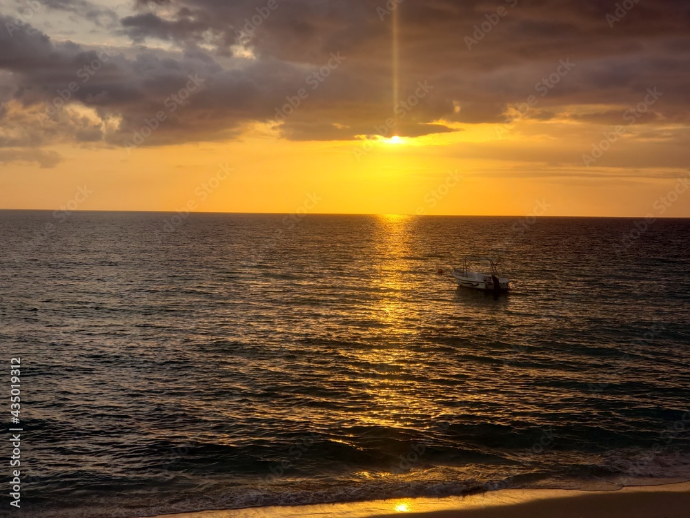 sunset in the sea