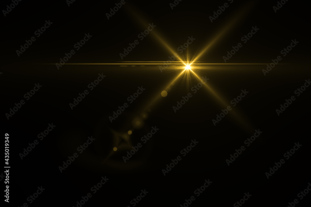 Beautiful lens flare effect on black background Beautiful lens flare effect on black background