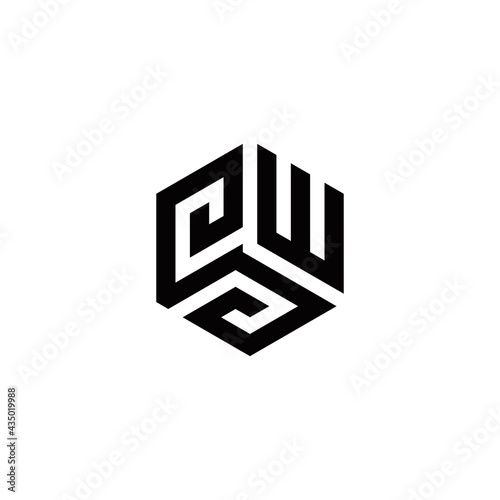 s w sw initial logo design vector template