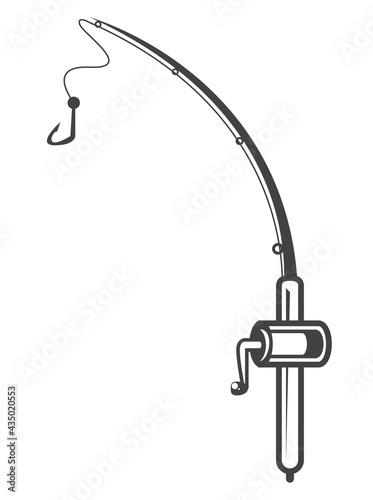 rod fishing sketch