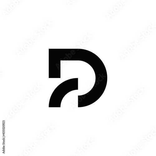 f d fd df initial logo design vector template